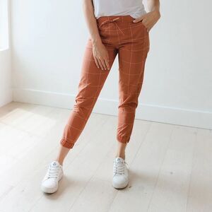 Albion Jetsetter Window Pane Zipper Ankle Joggers